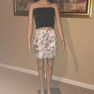 White and black skirt